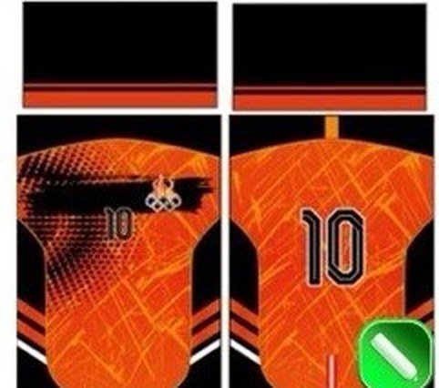 Diseño de uniforme deportivo incluido en el pack